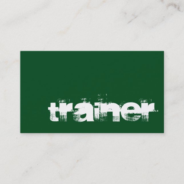 Green White Professional Sport Carte de visite (Devant)