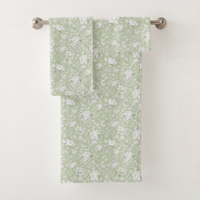 Green White Romantic Floral   (En situation)