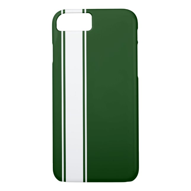 Green & White Team Jersey Stripe iPhone 7 Coque (Dos)