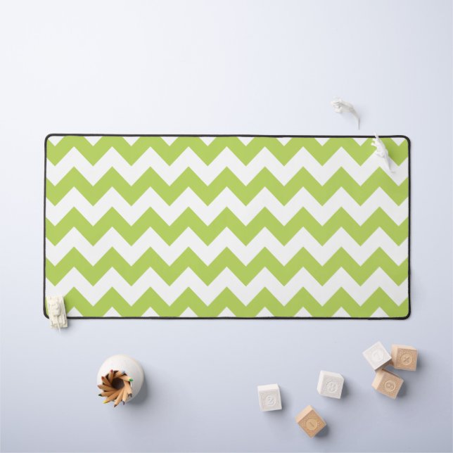 Green Zigzag, Green Chevron, Motif géométrique (Tableau pour enfants)
