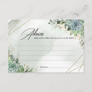 Greeney succulent or cadre boho carte conseil