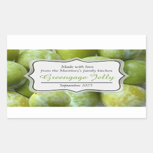 Greengagez jelly confiture préserver autocollant é