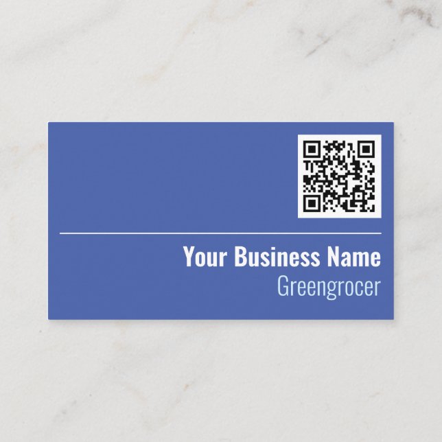 Greengrocer QR Code Carte de visite (Dos)