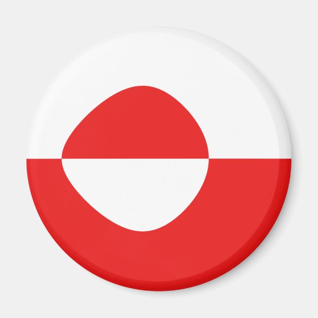 Greenland Fisheye Flag Magnet (Devant)