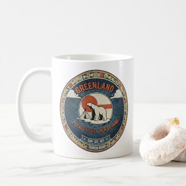 Greenland Tourism Mug (Avec donut)