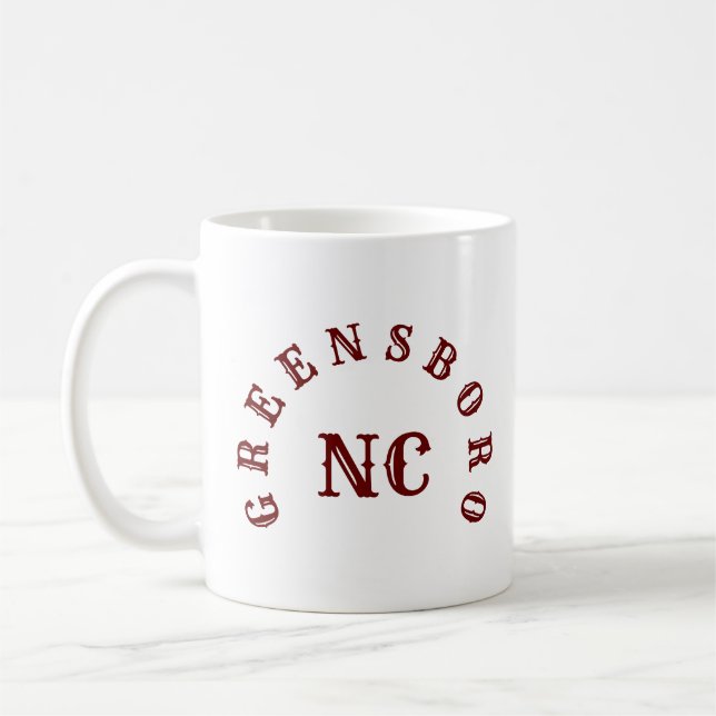 Greensboro, Mug de café de Caroline du Nord (Gauche)