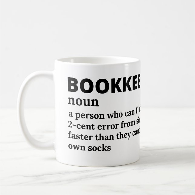 Greffier De Comptabilité Hilaire Signifiant Mug (Gauche)