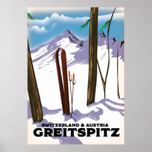 Greitspitz Suisse & Autriche Affiche de ski