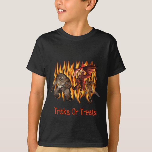 Gremlin Demon Monster Halloween T-Shirt (Devant)