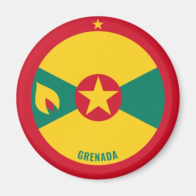 Grenade Drapeau de charme Patriotique Magnet (Devant)