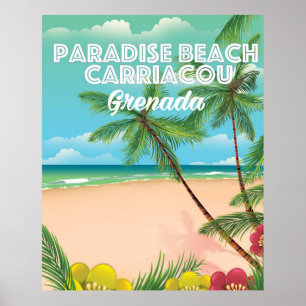 Grenade paradis plage carriacou Travel Poster