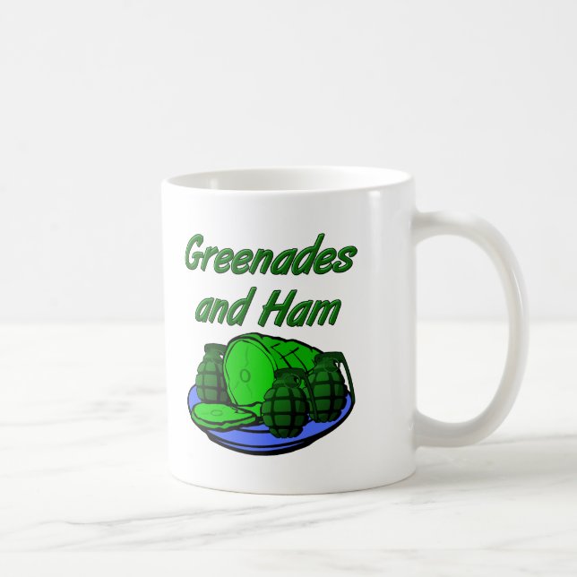Grenades et jambon amusant Mug (Droite)