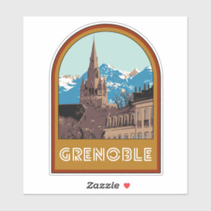 Grenoble ville France est mon fière ville Sticker