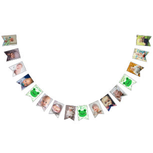 Grenouille 1er anniversaire fêter drapeaux