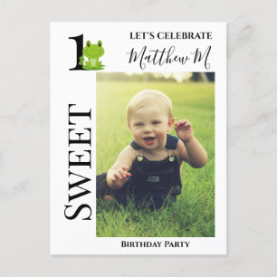 Grenouille 1er anniversaire invitation