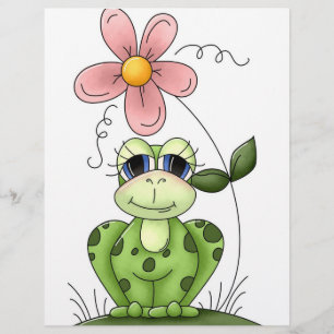 grenouille à fleur rose