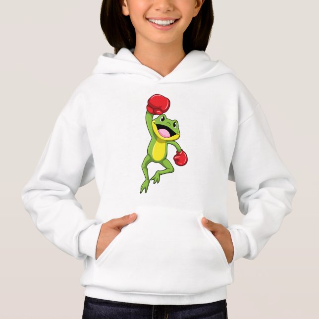 Grenouille à la boîte avec gants de boxe (Devant)