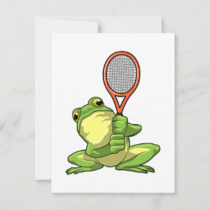 Grenouille au tennis avec raquette de tennis
