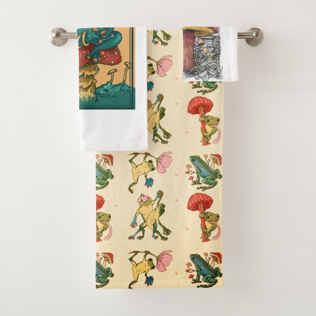 Grenouille aux champignons Design de style Cottage (En situation)