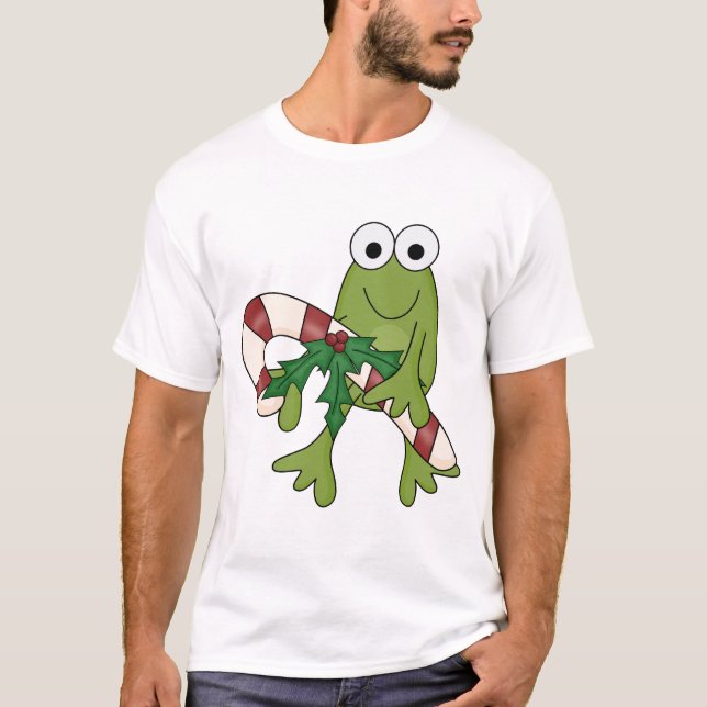 Grenouille avec Sucres de canne T-shirts et cadeau (Devant)