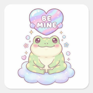 Grenouille « Be Mine » Autocollant Grenouille Mign