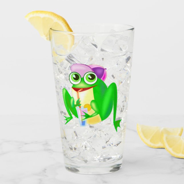Grenouille Boissons Jus Verre (Devant glace)