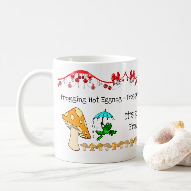 Grenouille, Champignons, Frogging Hot Eggnog Mug (Avec donut)