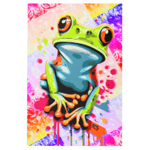 Grenouille cool - Peinture de grenouille colorée