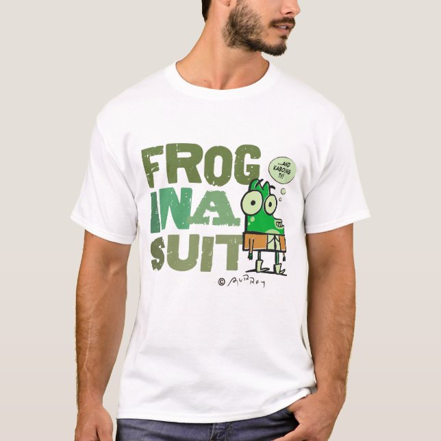 Grenouille dans un T-shirt de base de costume (Devant)