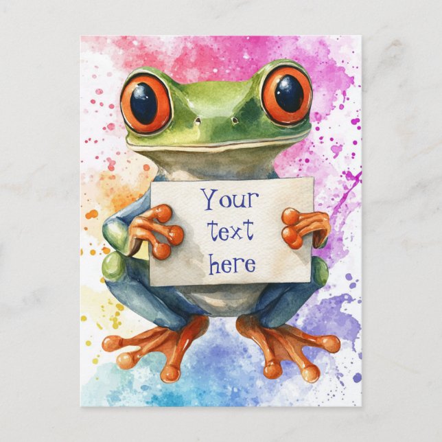 Grenouille d'arbre personnalisable - Carte postale (Devant)