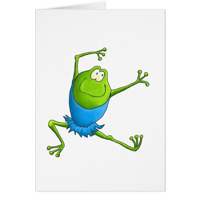 Grenouille de ballet sautant heureux (Devant)