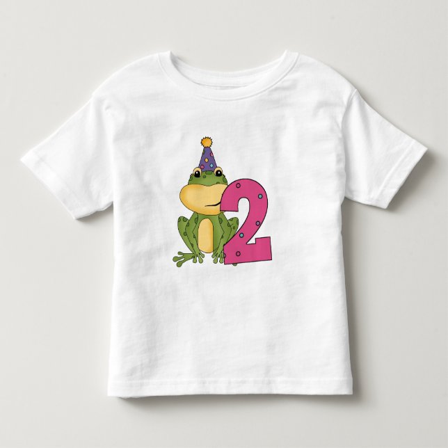 Grenouille de fête 2e anniversaire T-shirts et cad (Devant)