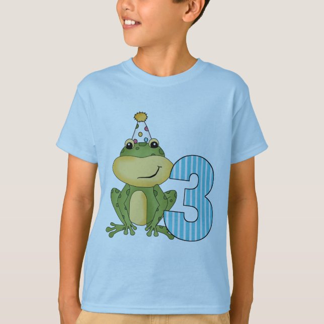 Grenouille de fête 3e anniversaire T-shirts et cad (Devant)