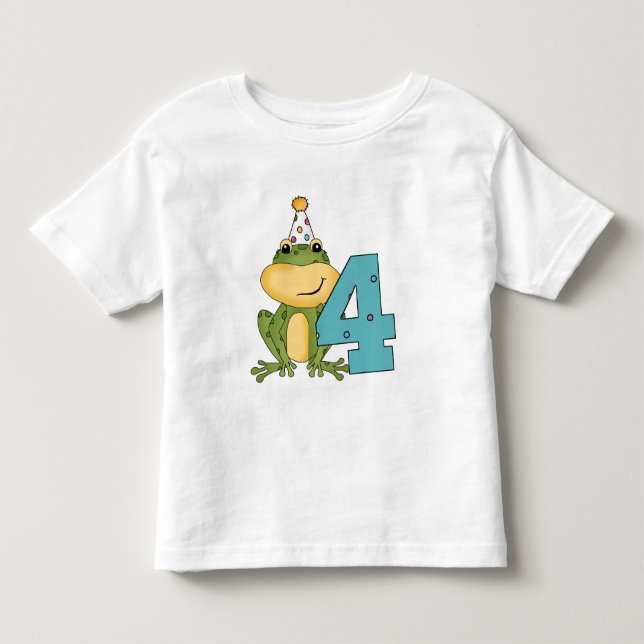 Grenouille de fête 4e anniversaire T-shirts et cad (Devant)