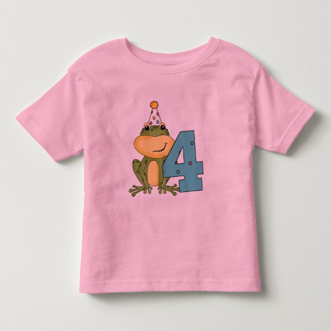 Grenouille de fête 4e anniversaire T-shirts et cad (Devant)