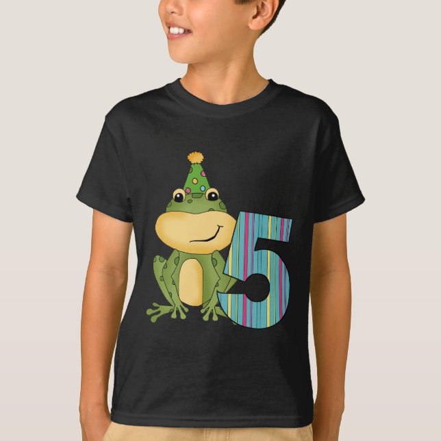 Grenouille de fête 5e anniversaire T-shirts et cad (Devant)