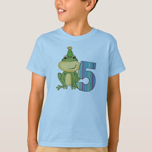 Grenouille de fête 5e anniversaire T-shirts et cad (Devant)