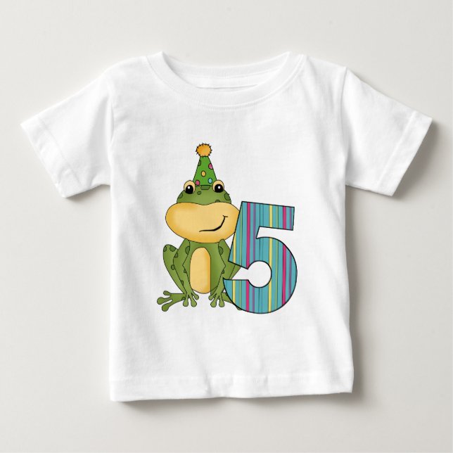 Grenouille de fête 5e anniversaire T-shirts et cad (Devant)