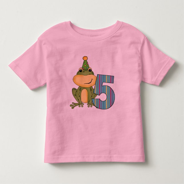 Grenouille de fête 5e anniversaire T-shirts et cad (Devant)