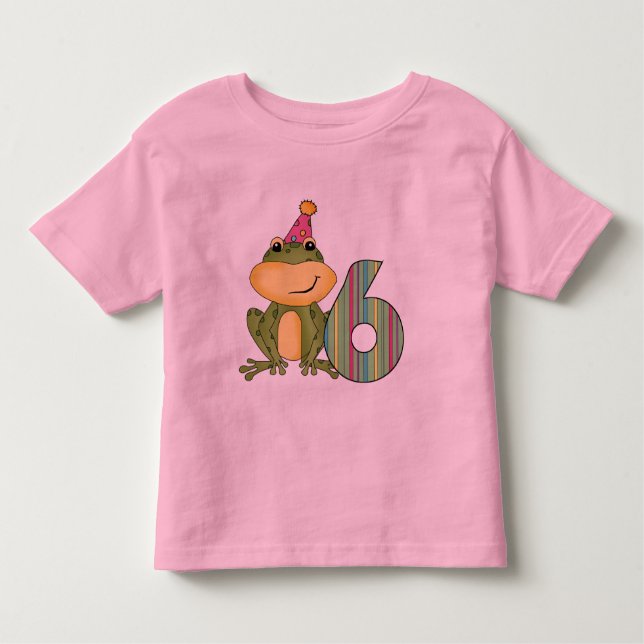 Grenouille de fête 6e anniversaire T-shirts et cad (Devant)