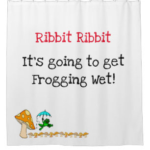 Grenouille de rideau de douche, champignon de Ribb