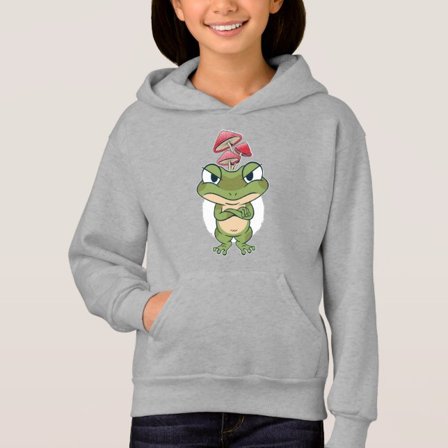 Grenouille drôle avec champignons (Devant)