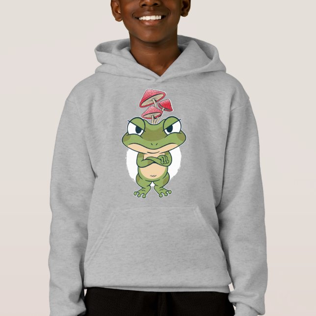 Grenouille drôle avec champignons (Devant)