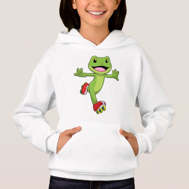Grenouille en patineur en ligne avec des rollers (Devant)