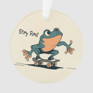 Grenouille en skateboard – Jolie illustration d'an