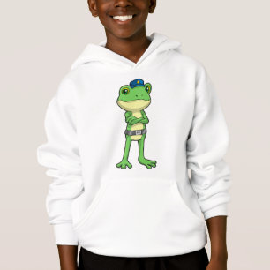 Grenouille en tant qu'agent de police avec casquet