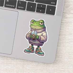 Grenouille épuisée émotionnellement Autocollant es