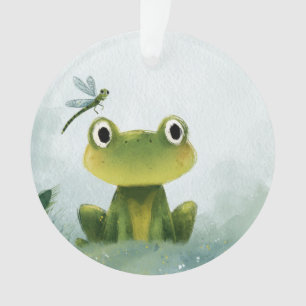 Grenouille et Libellule Mignonnes – Illustration d
