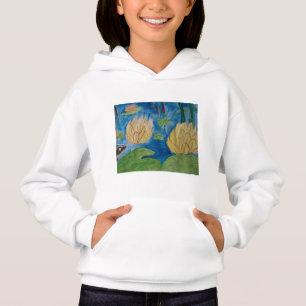 Grenouille et Sweat - shirt à capuche Nénuphar