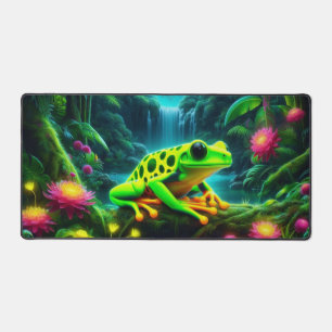 Grenouille fluorescente, néon à l'oeil qui attrape
